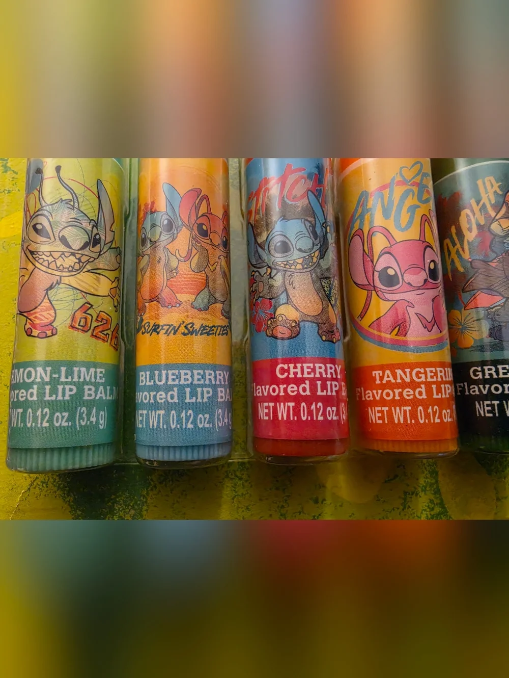 Disney Stitch Kids Flavored 8 Piece Lip Balm Set - Assorted Colors & Flavors